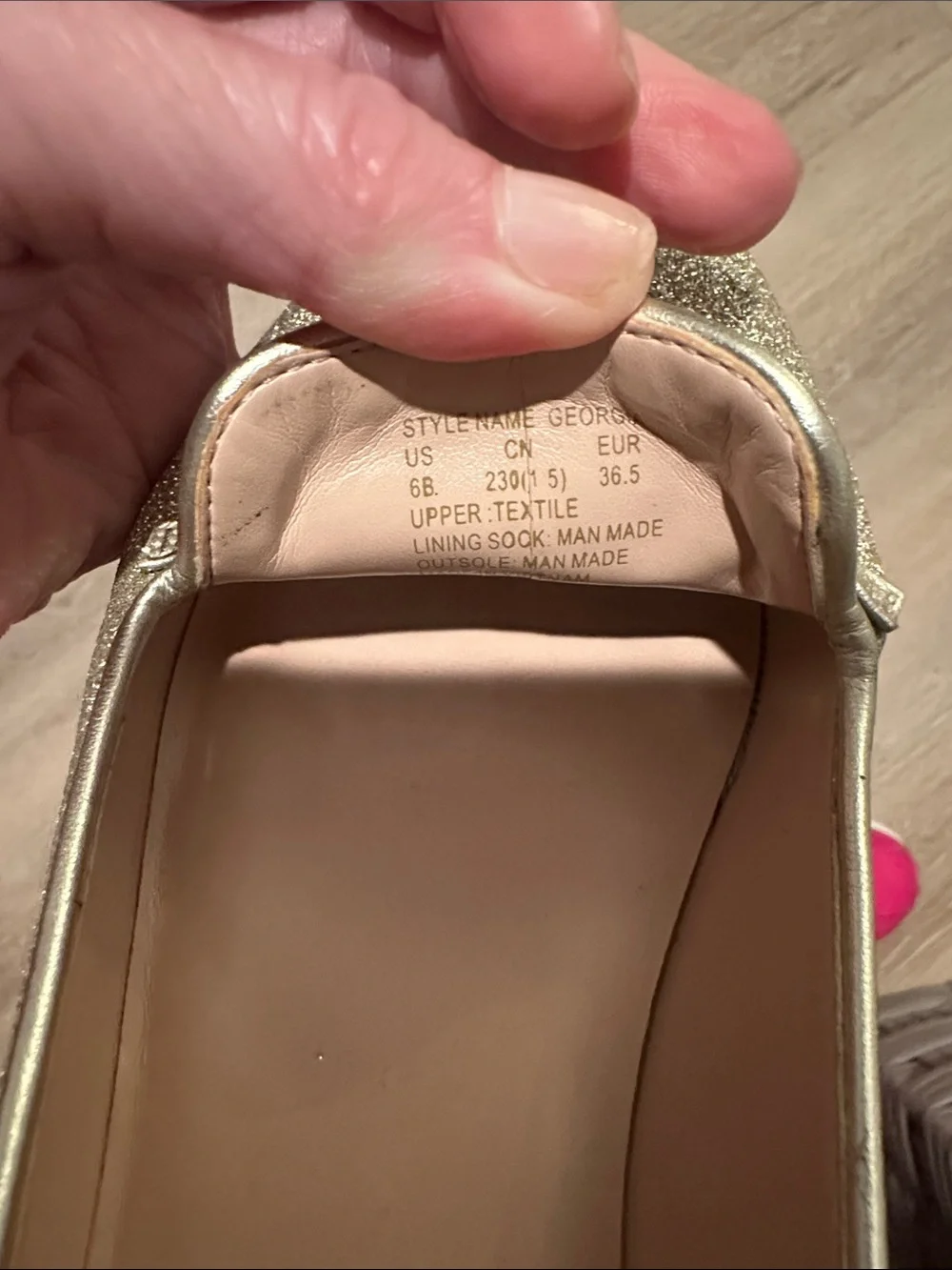 Kate Spade Georgia Metallic Gold Glitter Loafers with Bow Accent - Size 6